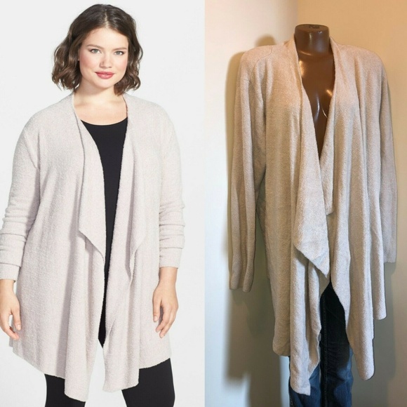 Barefoot Dreams Bamboo Chic Calypso Drape Cardigan - Picture 1 of 8